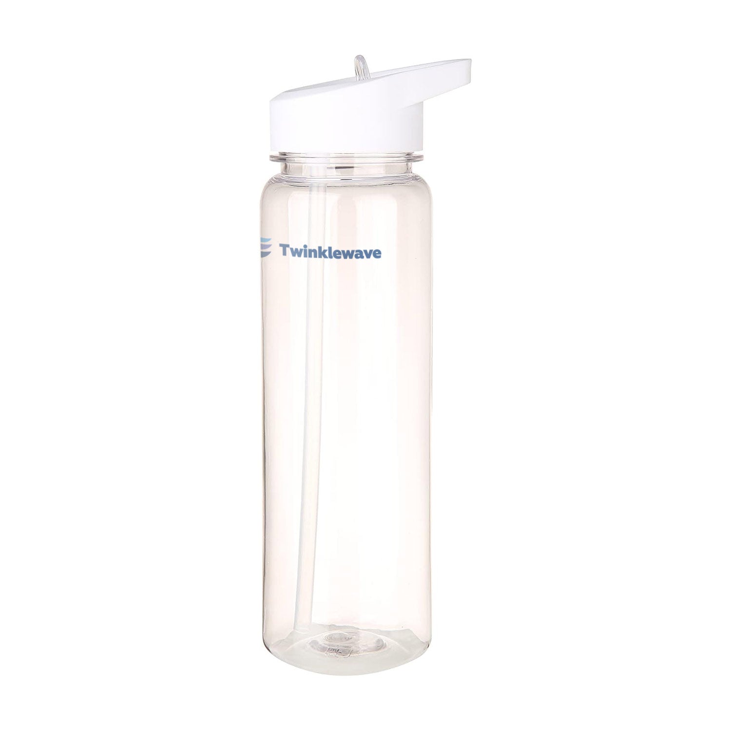 Twinklewave Transparent 24 oz Sports Hydration Bottle with Straw, BPA-Free