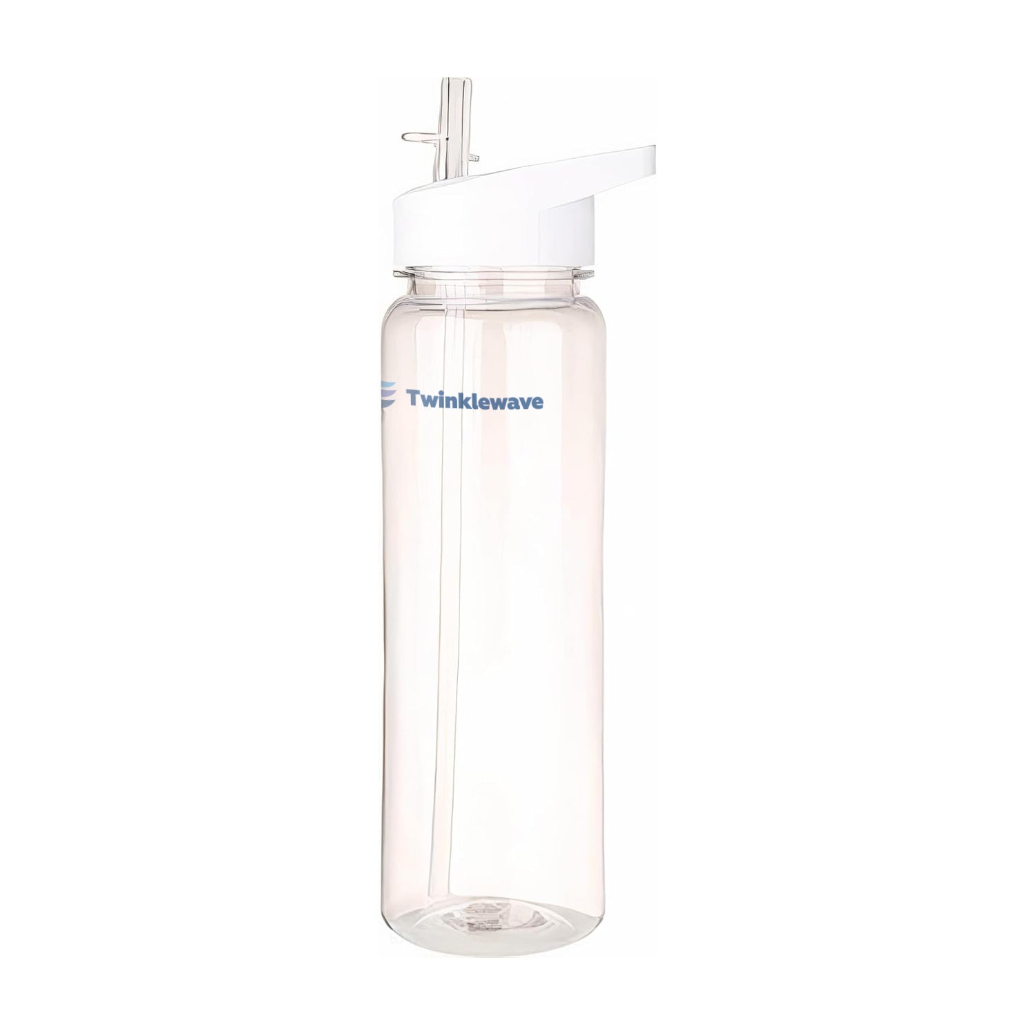 Twinklewave Transparent 24 oz Sports Hydration Bottle with Straw, BPA-Free