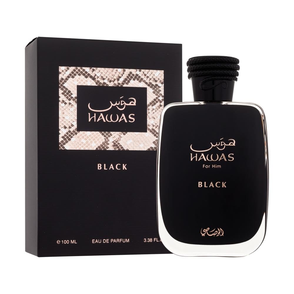 RASASI Hawas Black | Eau de Parfum Spray | Size: 3.4 FL OZ / 100ml